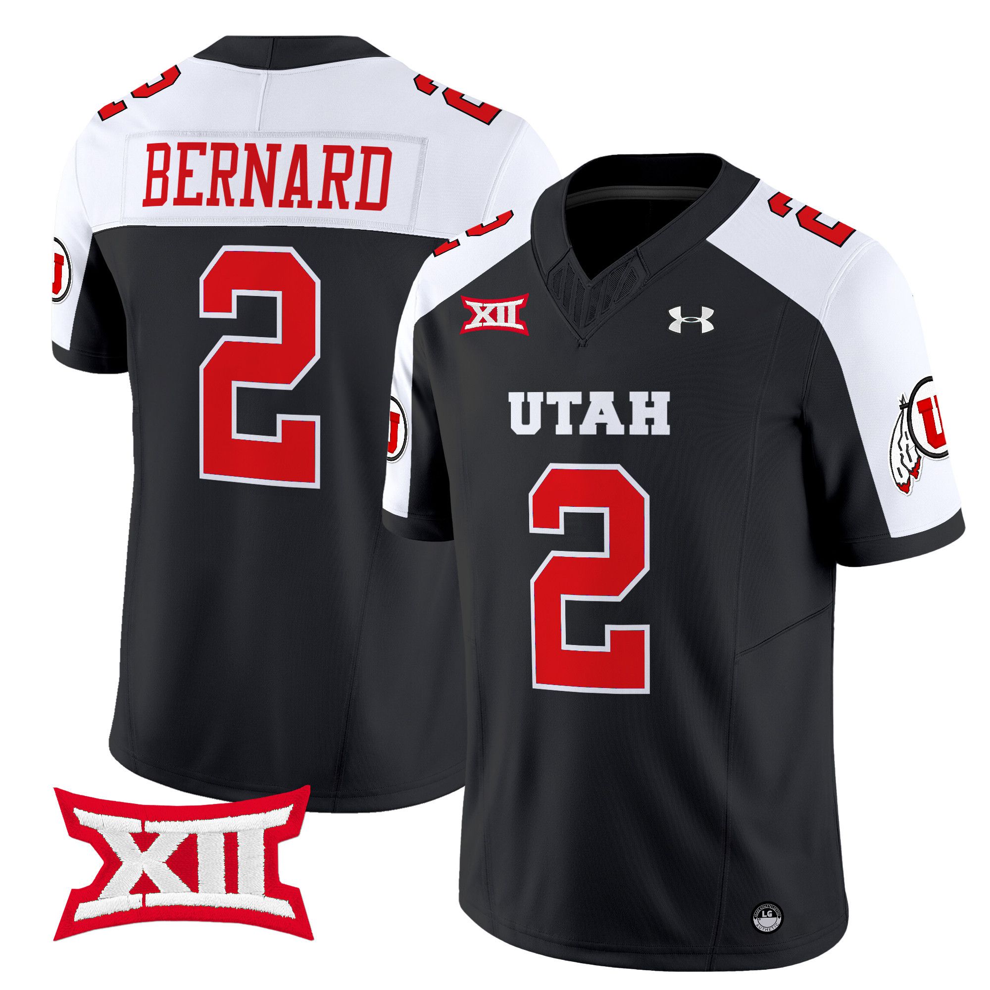 Men Utah Utes 2 Bernard Black 2024 Vapor Limited NCAA Jersey style 1